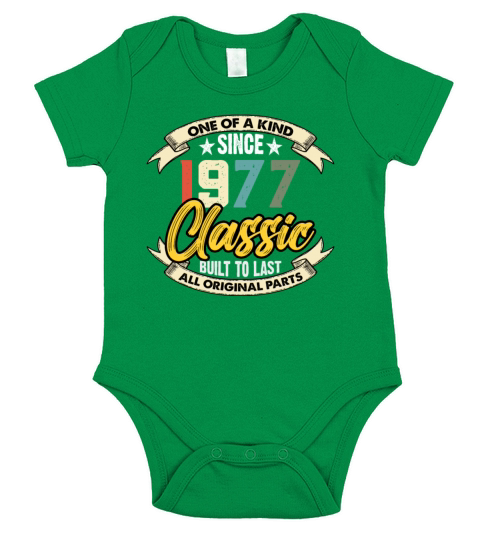 Funny Birthday Born in 1977 Limited Edition Short Sleeve Baby One-Piece