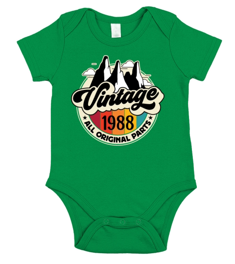 Funny Birthday Born in 1988 Limited Edition Short Sleeve Baby One-Piece