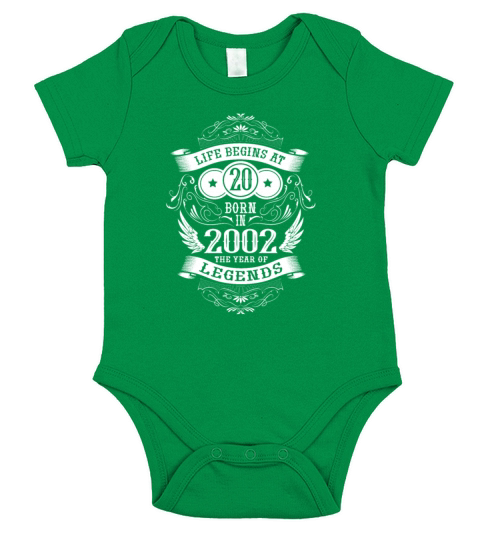Funny sayings for the 20th birthday born in 2002 Short Sleeve Baby One-Piece