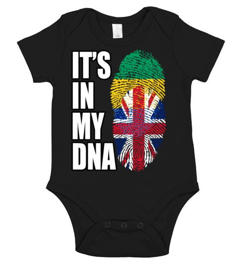 Gambian And British Mix Heritage DNA Flag Short Sleeve Baby One-Piece