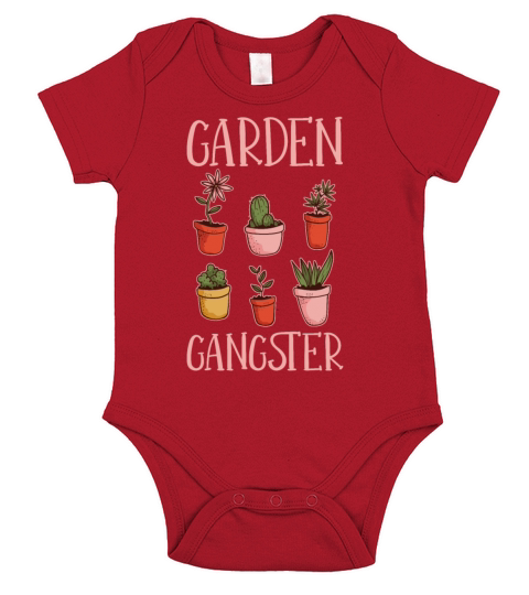 Garden Gangster Gardening Plant Gardener Botanical Short Sleeve Baby One-Piece