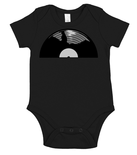 Half vinyl record music Short Sleeve Baby One-Piece