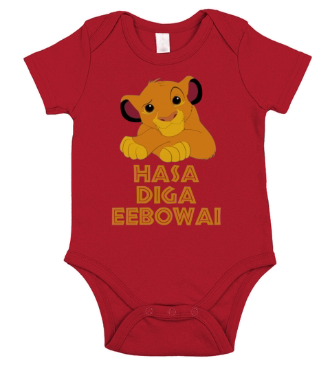 Hasa Diga Eebowai Lion King Short Sleeve Baby One-Piece