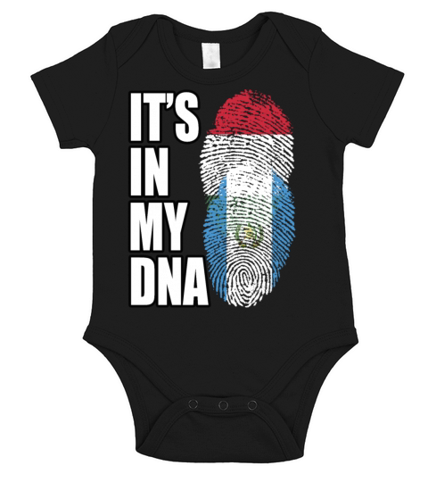 Hungarian And Guatemalan Mix Heritage DNA Flag Short Sleeve Baby One-Piece
