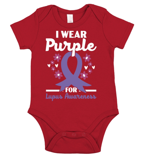 I Wear Purple For Lupus Awareness SLE Disease Short Sleeve Baby One-Piece