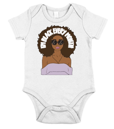 Im Black every Month African American Woman Short Sleeve Baby One-Piece