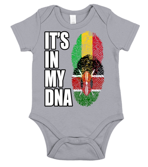 Malian And Kenyan Mix Heritage DNA Flag Short Sleeve Baby One-Piece
