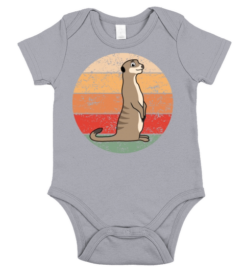 Meerkat Lovers Retro Gift Funny Animals Short Sleeve Baby One-Piece