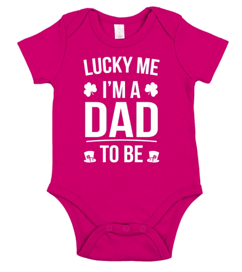 Mens Funny Baby Announcement St Patricks Day T-Shirt Short Sleeve Baby One-Piece