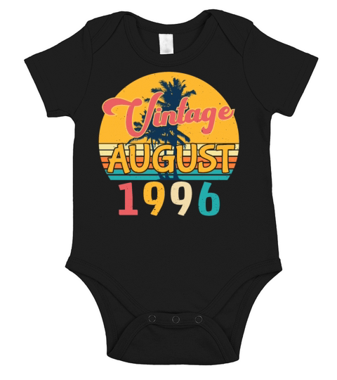Month Of Birth August 1996 Short Sleeve Baby One-Piece
