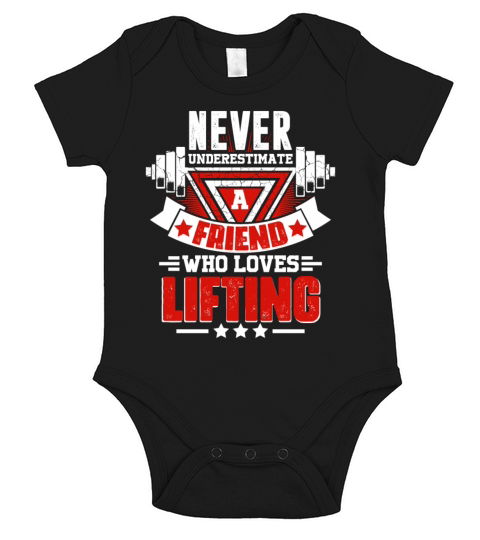 Never Underestimate Friend Funny Gym Workout Fitne Short Sleeve Baby One-Piece