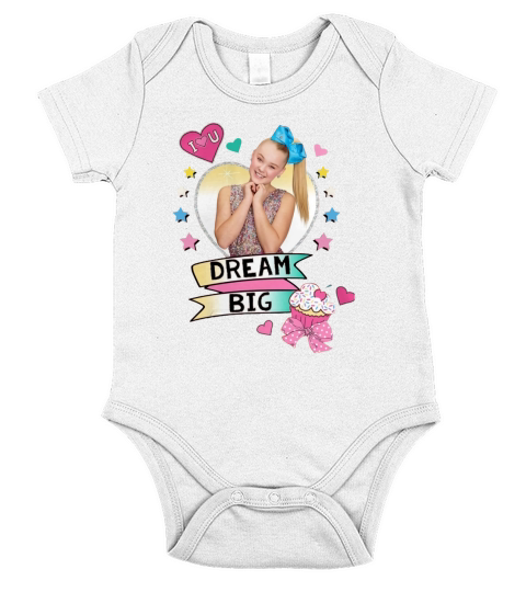 Nickelodeon Jojo Siwa Dream Big Sweatshirt Short Sleeve Baby One-Piece