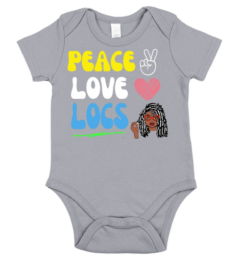 Peace Love and Locs Short Sleeve Baby One-Piece
