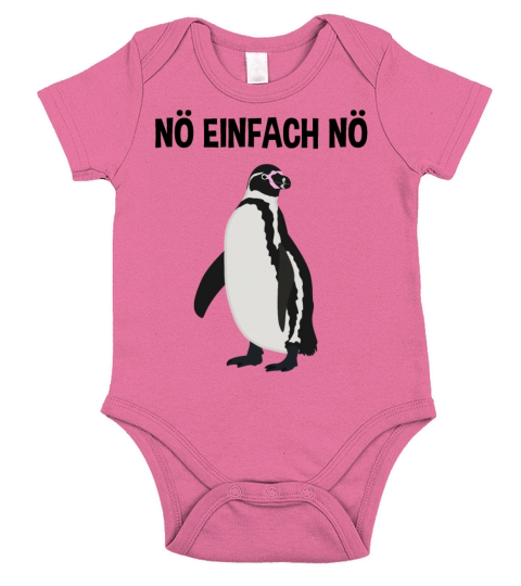 Penguin Nope Just Nope Funny Quote Gift Short Sleeve Baby One-Piece