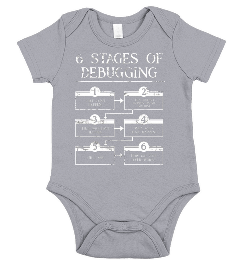 Programmer  6 Stages Of Debugging Computer Programming Short Sleeve Baby One-Piece
