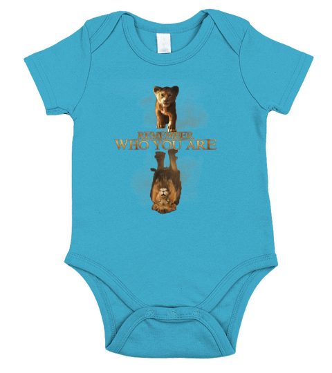 Remember who you are Simba reflection Mufasa shirt Short Sleeve Baby One-Piece