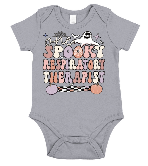 Respiratory Therapist Gifts RT Therapy Halloween Short Sleeve Baby One-Piece