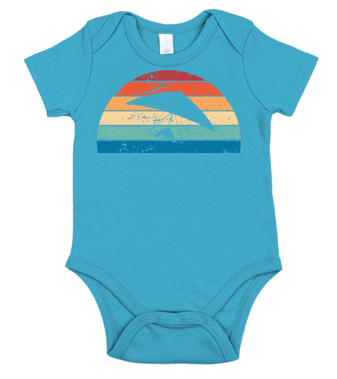 Retro Paragliding Sunset Vintage Paraglider Short Sleeve Baby One-Piece