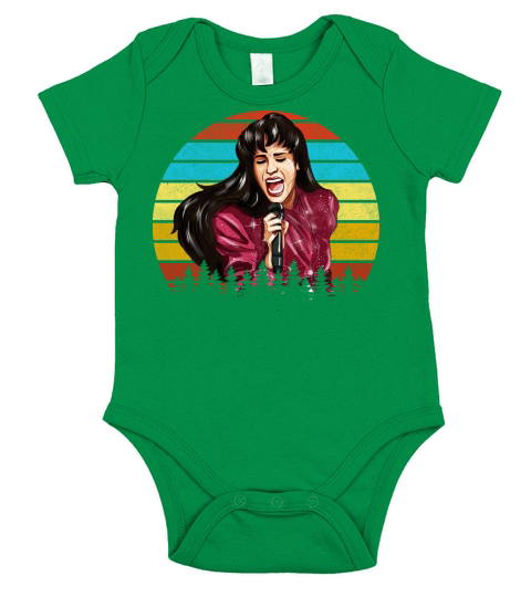 Selena Quintanilla Vintage Short Sleeve Baby One-Piece
