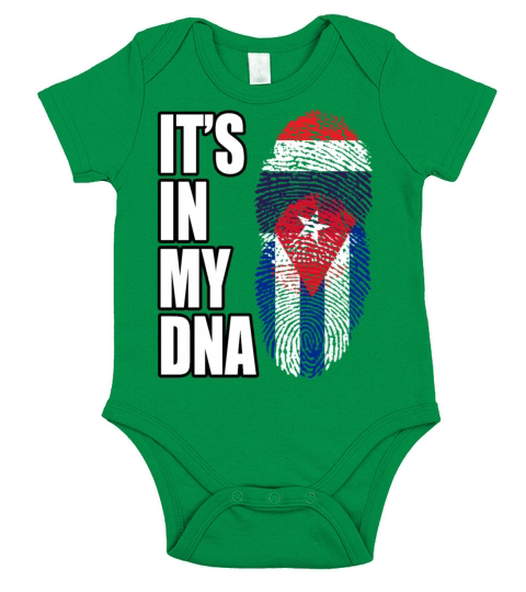 Thai And Cuban Vintage Heritage DNA Flag Short Sleeve Baby One-Piece