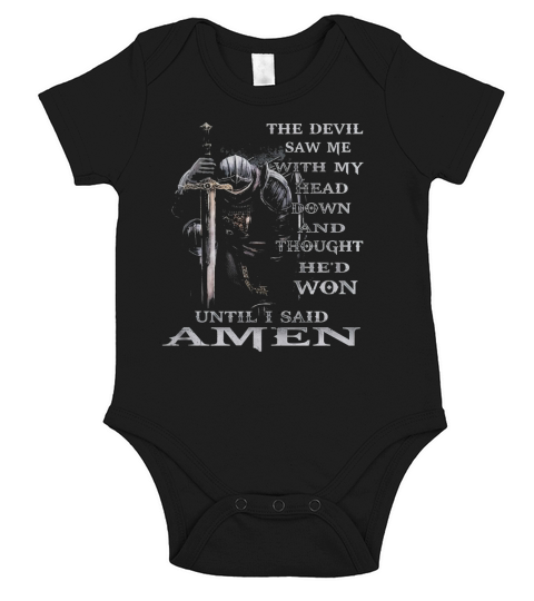 The Devil Saw Me With My Head Down Thought HeD Won Tshirt LIMTED EDITION Short Sleeve Baby One-Piece