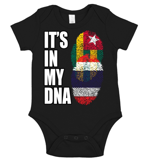 Togolese And Thai Mix Heritage DNA Flag Short Sleeve Baby One-Piece