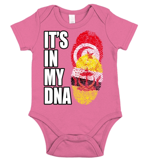 Tunisian And Bruneian Mix Heritage DNA Flag Short Sleeve Baby One-Piece