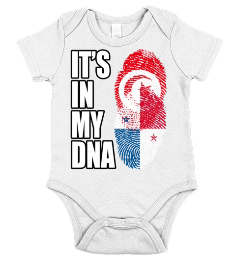 Tunisian And Panamanian Mix Heritage DNA Flag Short Sleeve Baby One-Piece