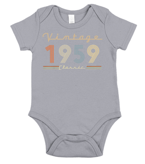 Vintage 1959 Classic Short Sleeve Baby One-Piece