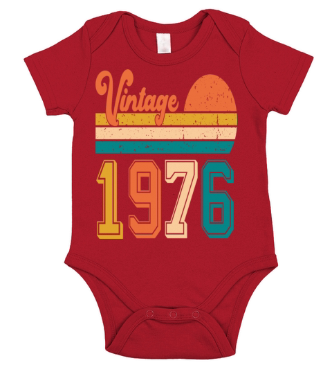 Vintage 1976 birthday gift Short Sleeve Baby One-Piece