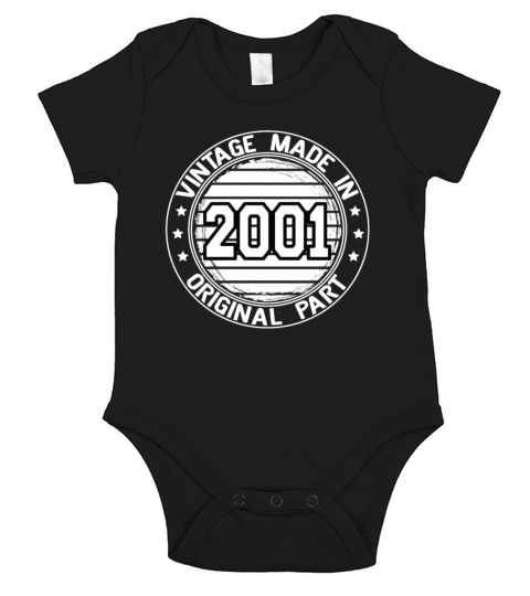 Vintage Made In 2001 Original Part Birthday 2001 Short Sleeve Baby One-Piece