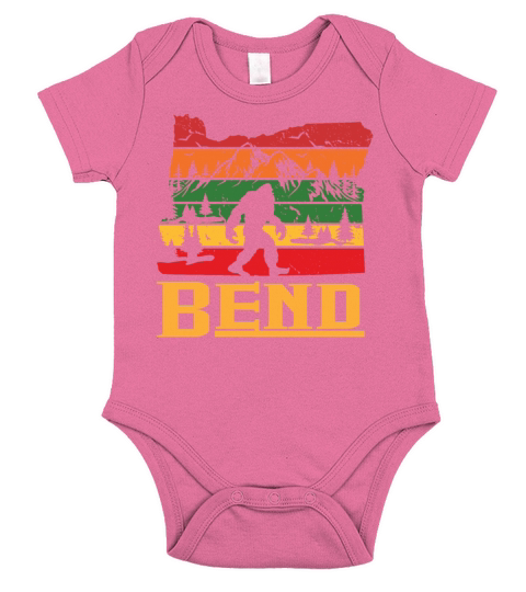 Vintage Oregon Bigfoot Mountain Bend Hiking Trip Short Sleeve Baby One-Piece