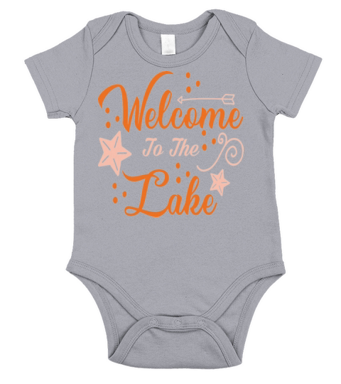 Welcome To The Lake Funny Summer Quote Short Sleeve Baby One-Piece