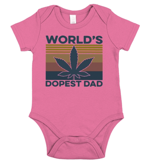 World’s Dopest Dad Weed Vintage shirtc Short Sleeve Baby One-Piece