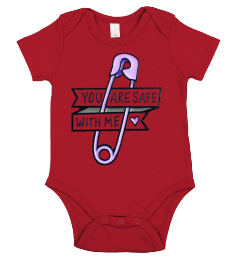 you are safe with me Short Sleeve Baby One-Piece