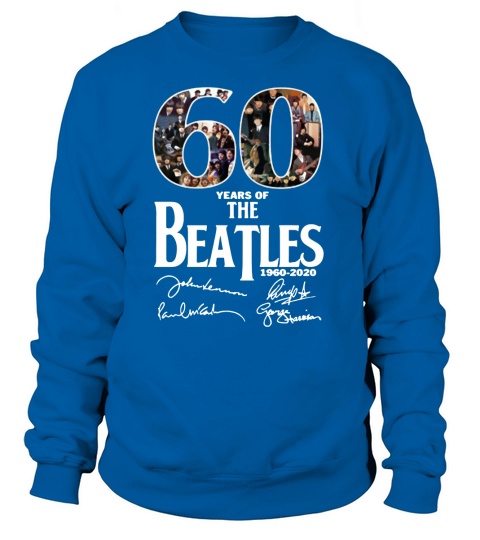 60 Jahre Beatles 1960 2020 Unterschrift Sweatshirt Unisex