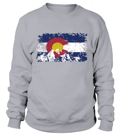 Colorado Flag Mountain Love Colorado Sweatshirt Unisex