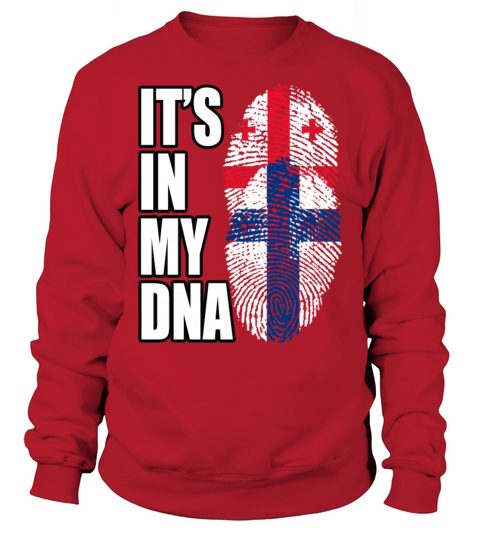 Georgian And Finland Mix Heritage DNA Flag Sweatshirt Unisex