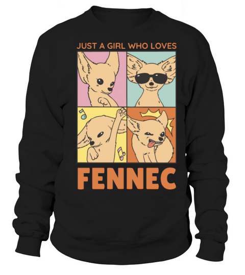 girl who loves fennec design Sweatshirt Unisex