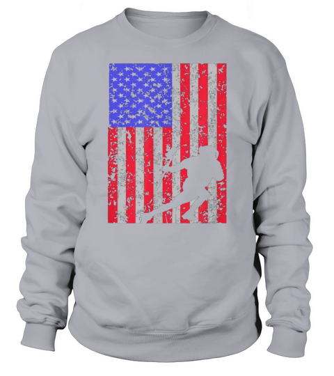 Lacrosse Player American Flag Vintage Design Lax Player shirt Sweatshirt Unisex