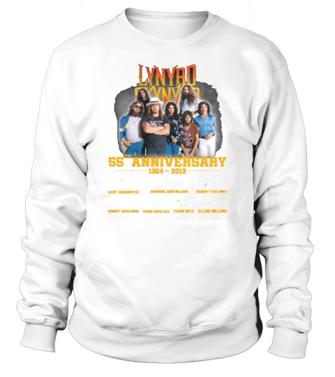Lynyrd Skynyrd 55th Anniversary 1964-2019 Signatures shirt - Unisex Long Sleeve Sweatshirt Unisex
