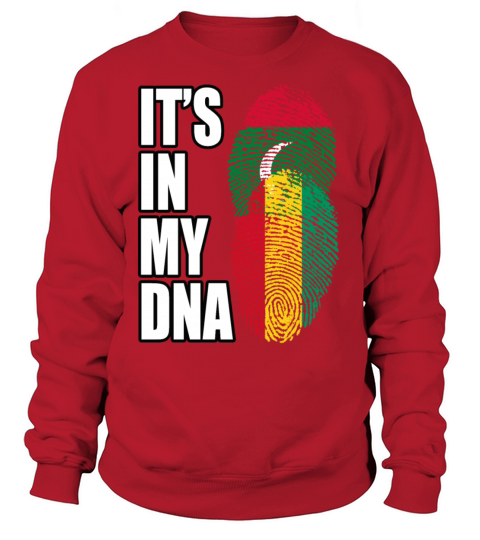 Maldivian And Guinean Mix Heritage DNA Flag Sweatshirt Unisex