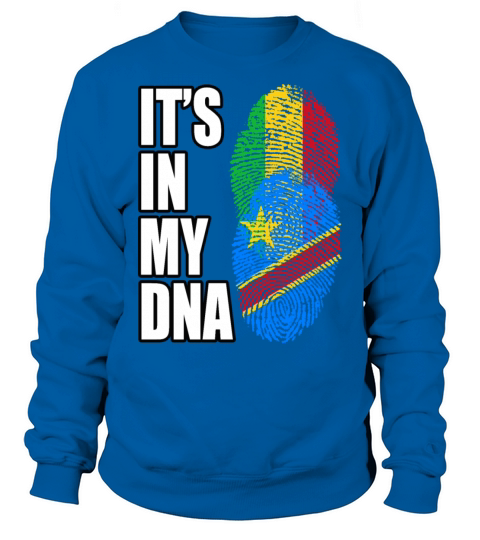 Malian And Congolese Mix Heritage DNA Flag Sweatshirt Unisex