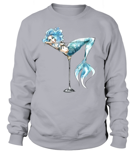 Mermaid and cocktail glass - Ladies Flowy Tank Sweatshirt Unisex