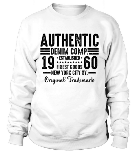 New York City Born In 1960 Vintage Birthday Sweatshirt Unisex