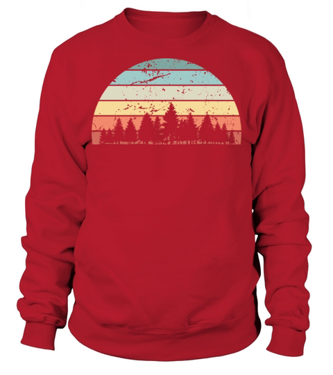 Retro Forestry Sunset Vintage forest Sunrise Sweatshirt Unisex