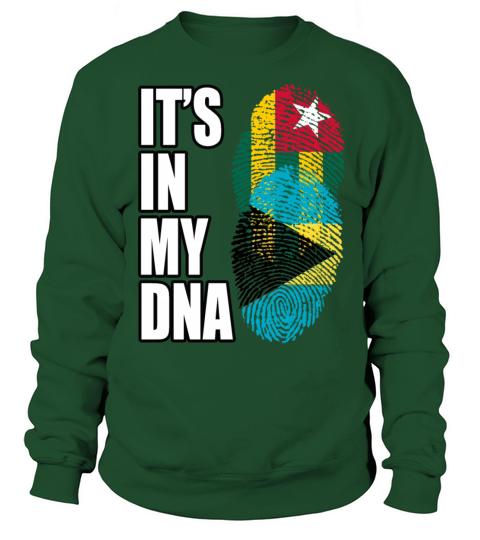 Togolese And Bahamian Mix Heritage DNA Flag Sweatshirt Unisex