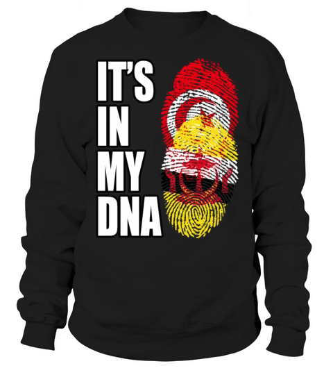 Tunisian And Bruneian Mix Heritage DNA Flag Sweatshirt Unisex