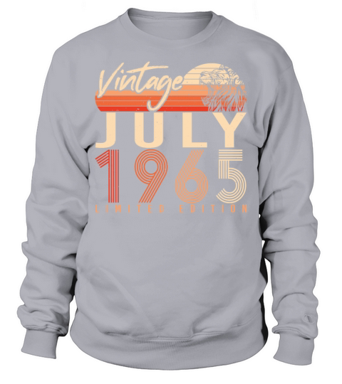 Vintage 1965 July Sweatshirt Unisex
