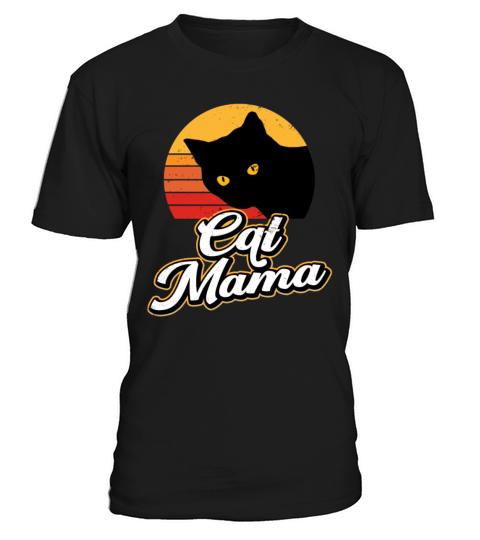 Cat Mama Vintage Eighties Cat Retro Distressed T-Shirt Unisex